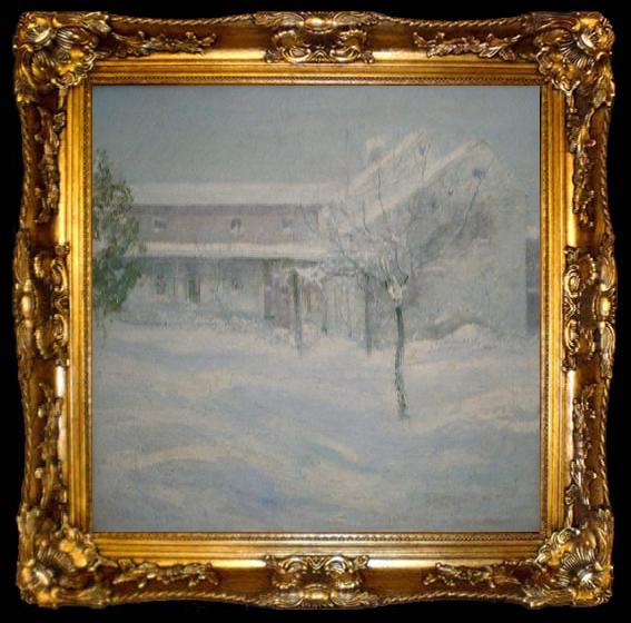 framed  John Henry Twachtman Old Holley House, Cos Cob, ta009-2